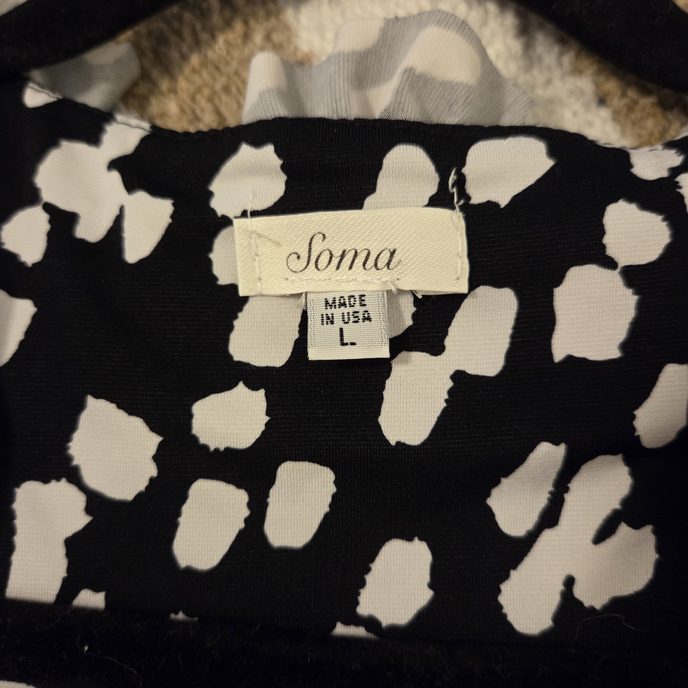 Soma Black and White Mini Dress - Picture 5 of 7